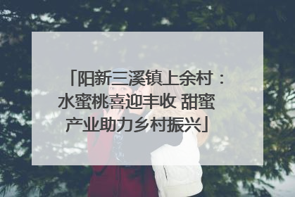阳新三溪镇上余村：水蜜桃喜迎丰收 甜蜜产业助力乡村振兴