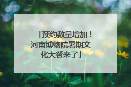 预约数量增加！河南博物院暑期文化大餐来了