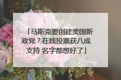 马斯克要创建美国新政党？在线投票获八成支持 名字都想好了