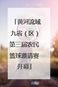 黄河流域九省（区）第三届农民篮球邀请赛开幕