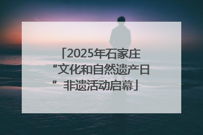 2025年石家庄“文化和自然遗产日”非遗活动启幕
