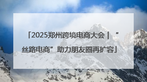 2025郑州跨境电商大会｜“丝路电商”助力朋友圈再扩容